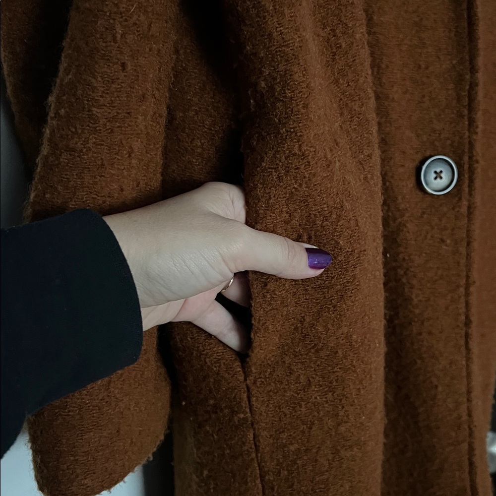 Line & Dot LEONORA Rich burnt orange Brown Coat S - Picture 5 of 9
